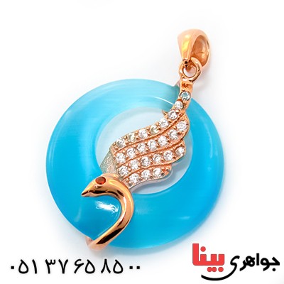 گردنبند چشم گربه مدل قوی درخشان _کد:9236