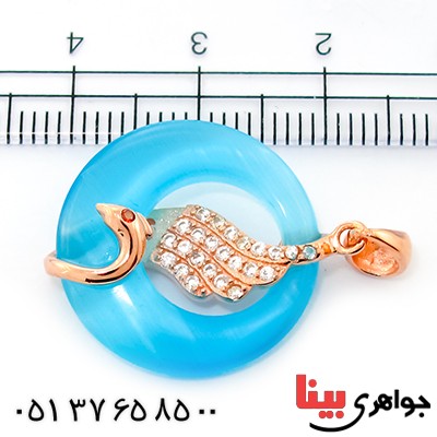 گردنبند چشم گربه مدل قوی درخشان _کد:9236