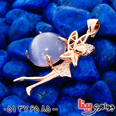 گردنبند چشم گربه زنانه مدل فرشته زیبا _کد:9240