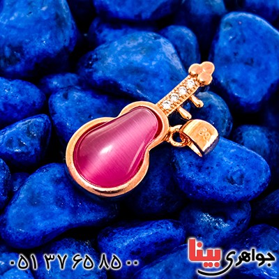 گردنبند چشم گربه زنانه مدل گیتار _کد:9241