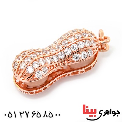 گردنبند چشم گربه زنانه مدل بادام زمینی _کد:9243