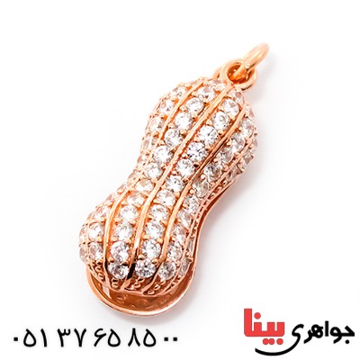 گردنبند چشم گربه زنانه مدل بادام زمینی _کد:9243