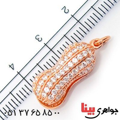 گردنبند چشم گربه زنانه مدل بادام زمینی _کد:9243