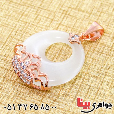 گردنبند چشم گربه زنانه مدل حلقه ای _کد:9244