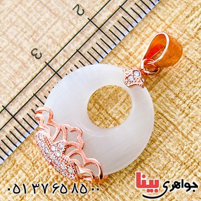 گردنبند چشم گربه زنانه مدل حلقه ای _کد:9244
