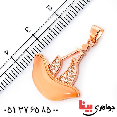 گردنبند چشم گربه زنانه مدل قایق فانتزی _کد:9246