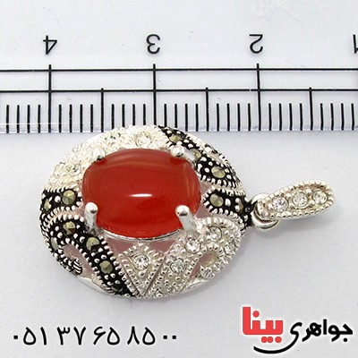 گردنبند عقیق قرمز زنانه مدل روژان _کد:9251