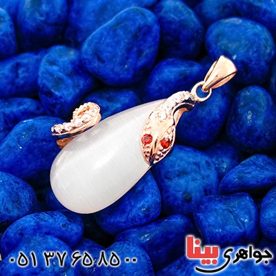 گردنبند چشم گربه زنانه مدل مار پیچیده _کد:9252