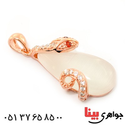 گردنبند چشم گربه زنانه مدل مار پیچیده _کد:9252