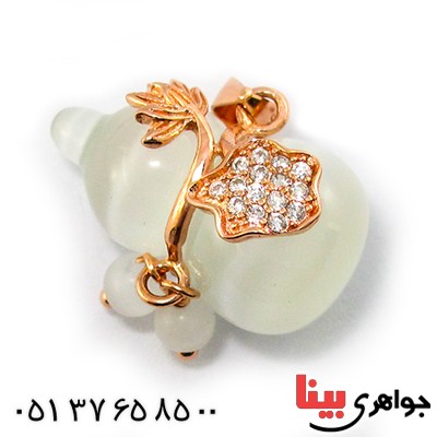 گردنبند چشم گربه زنانه مدل آدم برفی _کد:9259