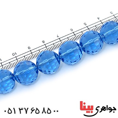 گردنبند کریستالی آبی سوارسکی اصل زنانه طرح یاقوت کبود _کد:9262