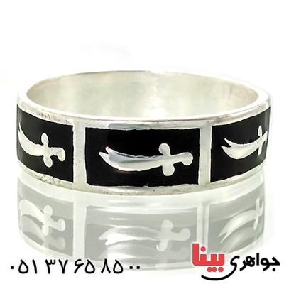 انگشتر نقره مردانه مدل ذوالفقار _کد:9279