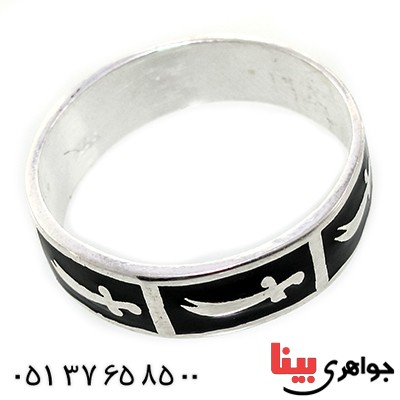 انگشتر نقره مردانه مدل ذوالفقار _کد:9279