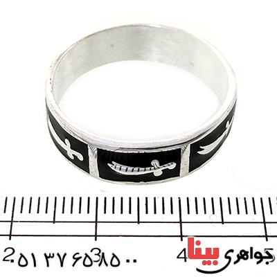انگشتر نقره مردانه مدل ذوالفقار _کد:9279