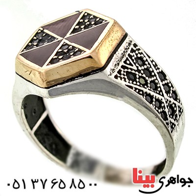 انگشتر میناکاری مردانه میکروستینگ _کد:9281