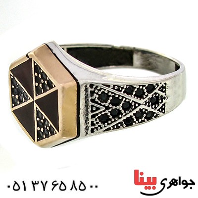 انگشتر میناکاری مردانه میکروستینگ _کد:9281