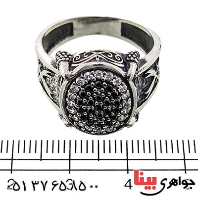 انگشتر اونیکس مردانه میکروستینگ مدل ذوالفقار _کد:9284