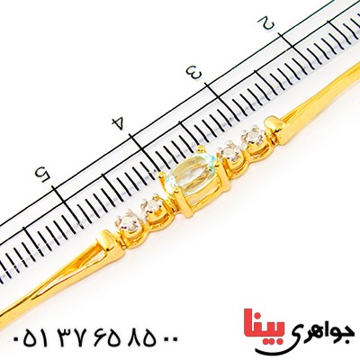 دستبند توپاز و الماس زنانه مانی ایتالیایی مدل ستایش _کد:9297