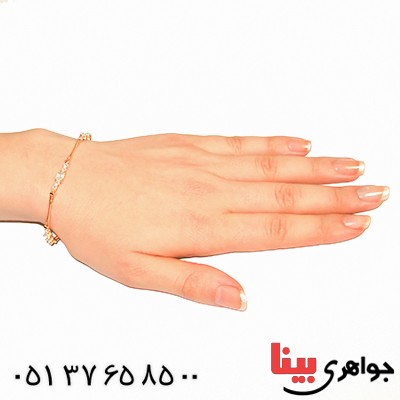 دستبند توپاز و الماس زنانه مانی ایتالیایی مدل ستایش _کد:9297