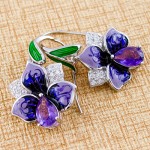 زنانه مانی ایتالیایی با میناکاری مدل گل _کد:9307
