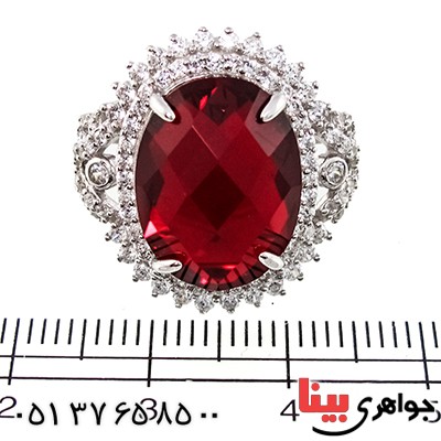 انگشتر سوارسکی عالی زنانه طرح یاقوت سرخ _کد:9313