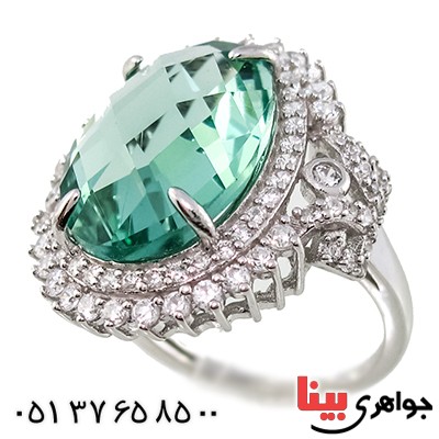 انگشتر سوارسکی عالی زنانه طرح توپاز _کد:9315