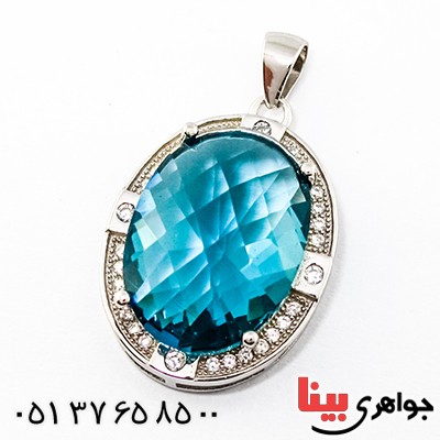 گردنبند سوارسکی عالی زنانه درشت طرح توپاز _کد:9317
