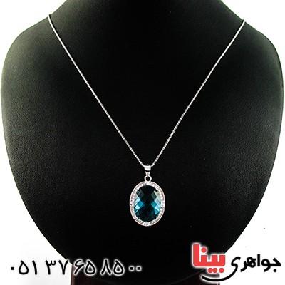 گردنبند سوارسکی عالی زنانه درشت طرح توپاز _کد:9317
