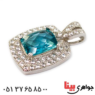 گردنبند سوارسکی عالی زنانه طرح توپاز _کد:9323