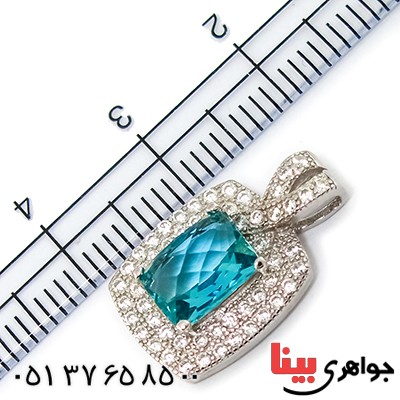 گردنبند سوارسکی عالی زنانه طرح توپاز _کد:9323