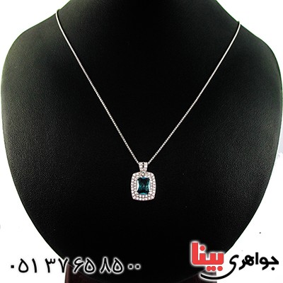 گردنبند سوارسکی عالی زنانه طرح توپاز _کد:9323