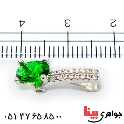 گردنبند سوارسکی عالی زنانه طرح زمرد _کد:9325