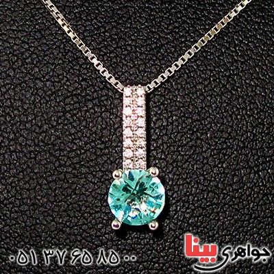 گردنبند سوارسکی عالی زنانه طرح توپاز مدل ویدا _کد:9328