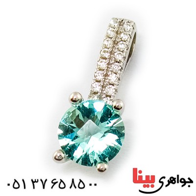 گردنبند سوارسکی عالی زنانه طرح توپاز مدل ویدا _کد:9328