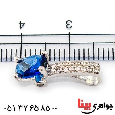 گردنبند سوارسکی عالی زنانه طرح یاقوت کبود مدل نوا _کد:9330