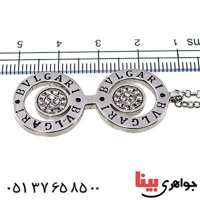 گردنبند نقره برند BVLGARI مدل 2 حلقه _کد:9346