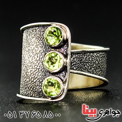 انگشتر زبرجد عالی زنانه درشت مدل آرمیتا _کد:9350