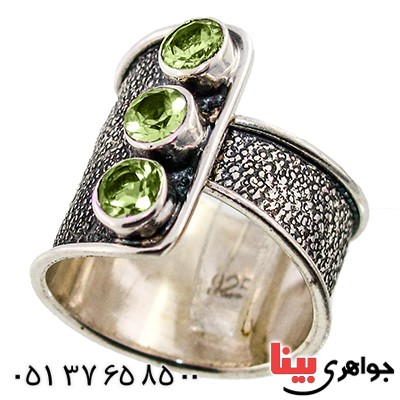 انگشتر زبرجد عالی زنانه درشت مدل آرمیتا _کد:9350