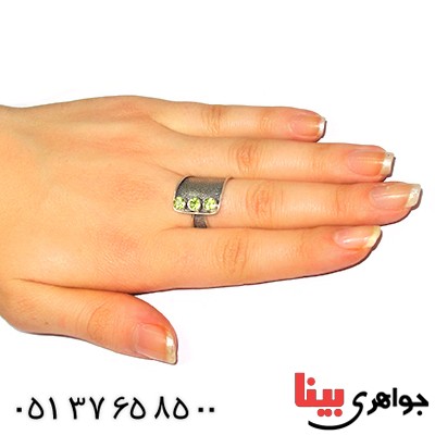 انگشتر زبرجد عالی زنانه درشت مدل آرمیتا _کد:9350