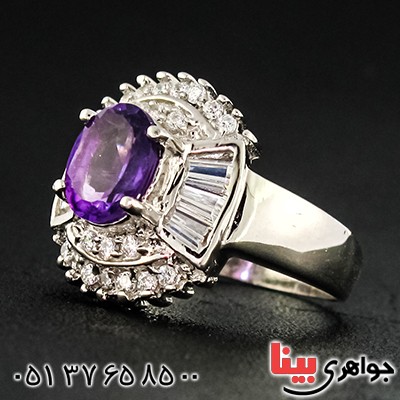انگشتر آمتیست زنانه رادیوم لوکس مدل نوشین _کد:9354