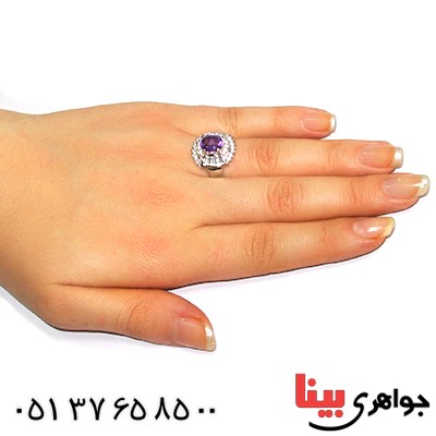 انگشتر آمتیست زنانه رادیوم لوکس مدل نوشین _کد:9354