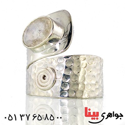 انگشتر اوپال عالی رنگین زنانه درشت مدل یکتا _کد:9358