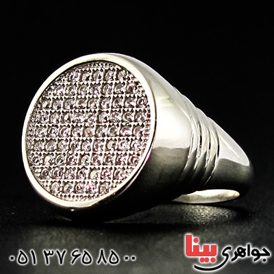 انگشتر نگین سوئیسی مردانه میکروستینگ مدل فرزاد _کد:9366