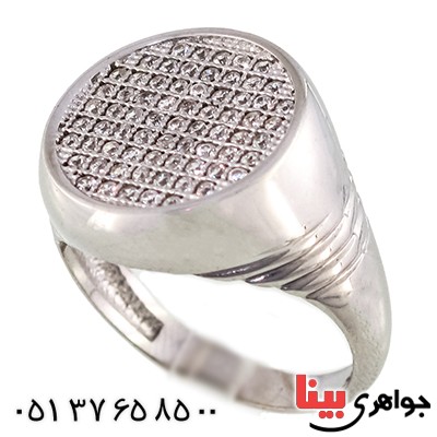 انگشتر نگین سوئیسی مردانه میکروستینگ مدل فرزاد _کد:9366
