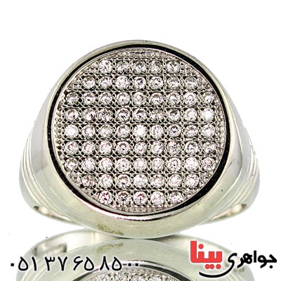 انگشتر نگین سوئیسی مردانه میکروستینگ مدل فرزاد _کد:9366
