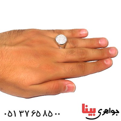 انگشتر نگین سوئیسی مردانه میکروستینگ مدل فرزاد _کد:9366