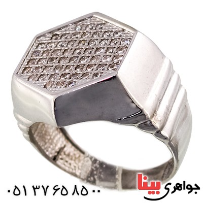 انگشتر نگین سوئیسی مردانه میکروستینگ _کد:9374