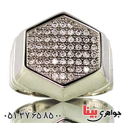 انگشتر نگین سوئیسی مردانه میکروستینگ _کد:9374
