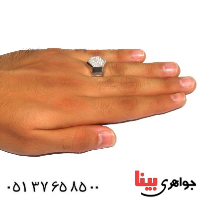 انگشتر نگین سوئیسی مردانه میکروستینگ _کد:9374
