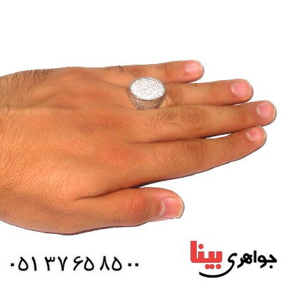 انگشتر نگین سوئیسی مردانه درشت میکروستینگ _کد:9389